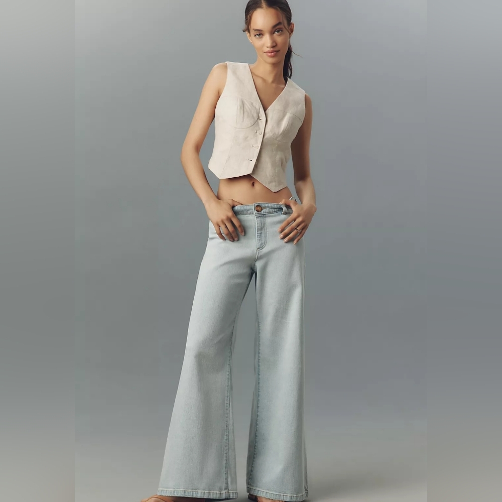 Maeve High-Rise Wide-Leg Jeans by Anthropologie
